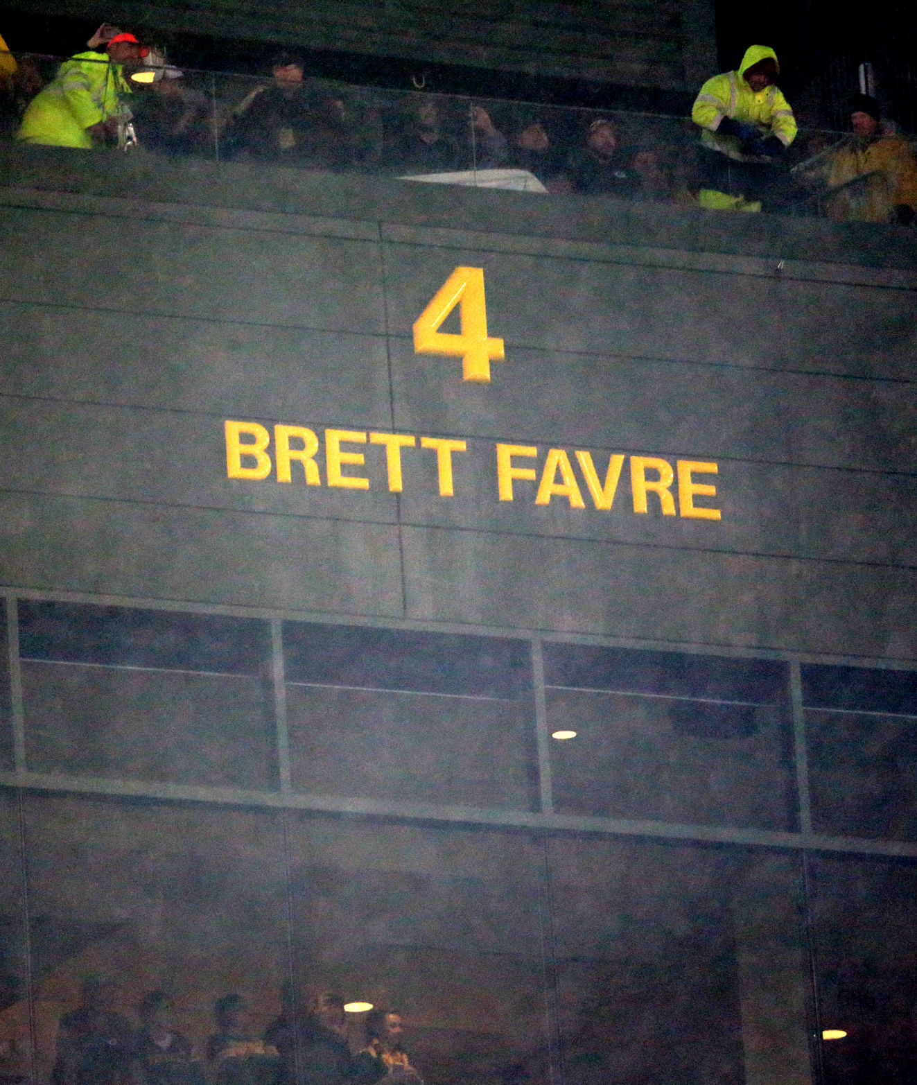 Brett Favre 4 on Labeau ring of honor, State Journal photo